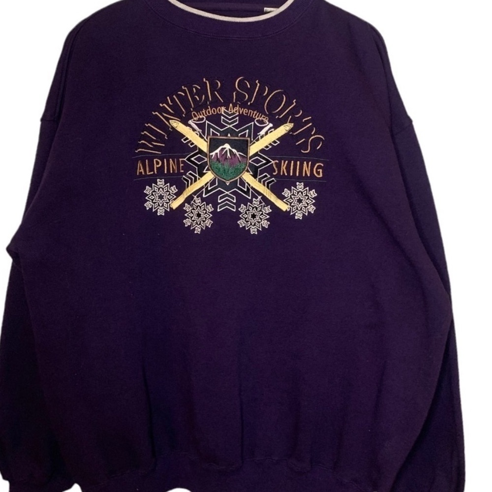 Vintage Alpine Skiing Red Cliff Trading Co CrewNeck
